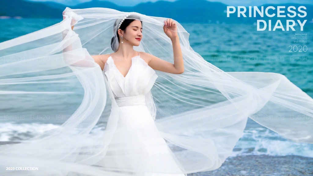 铂爵旅拍婚纱照 在深圳的大海边定格爱的纪念
